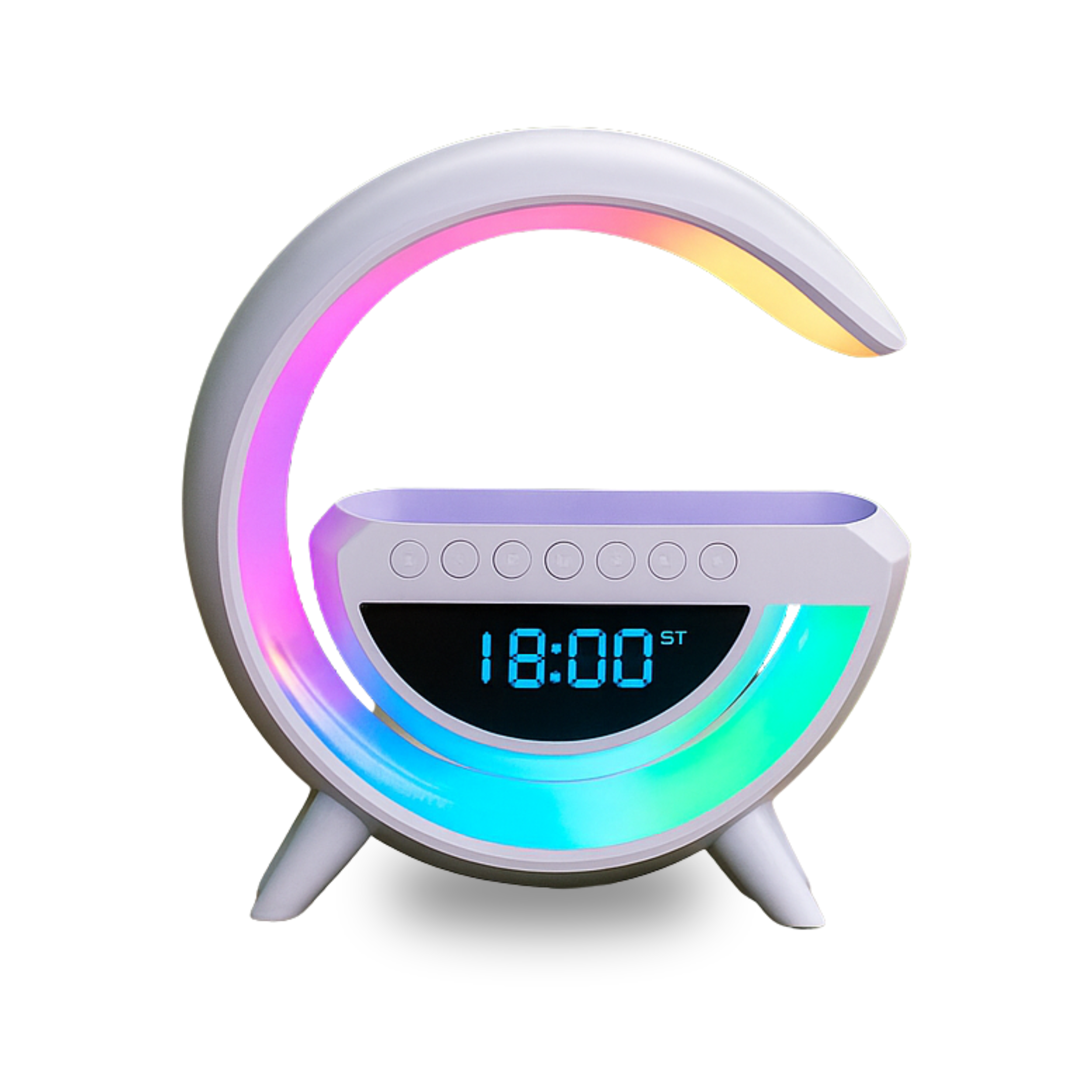 LÁMPARA INTELIGENTE RGB CON PARLANTE BLUETOOTH Y CARGADOR