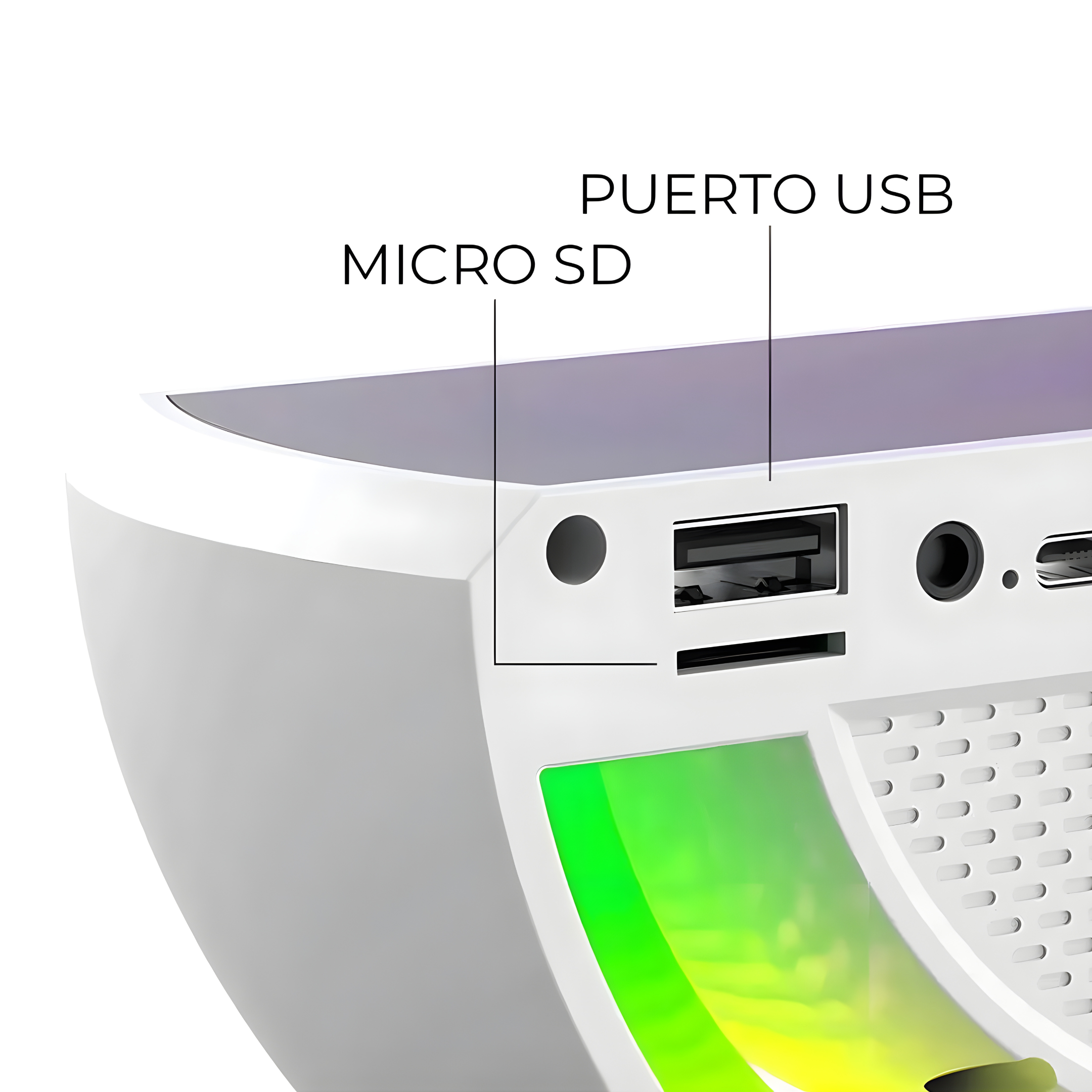 LÁMPARA INTELIGENTE RGB CON PARLANTE BLUETOOTH Y CARGADOR