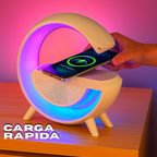 LÁMPARA INTELIGENTE RGB CON PARLANTE BLUETOOTH Y CARGADOR